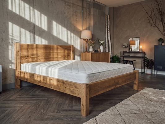 Solid pine Suffolk bed frame with extra-thick 4.5cm slats by Farm Furniture