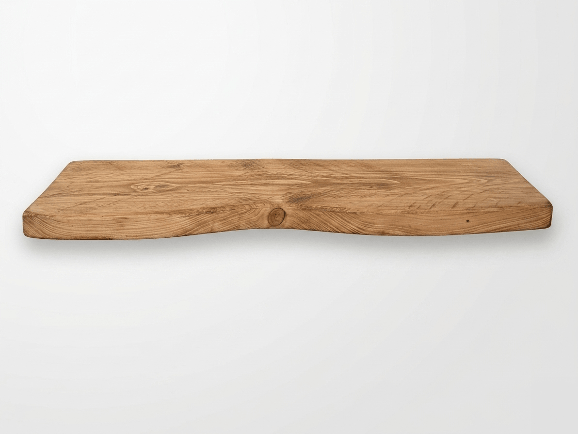 Pine floating shelf with natural live edge, each one unique, by Farm Furniture