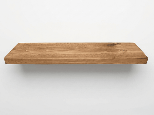 35mm solid pine floating shelf with straight edge by Farm Furniture