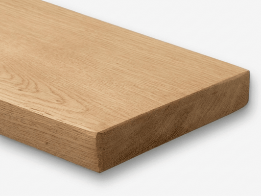Solid oak live edge wall shelf with natural waney edge, handmade in the UK