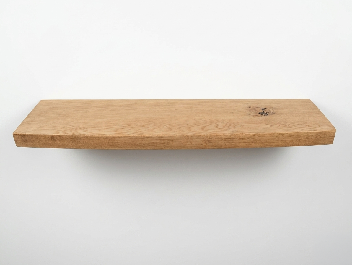 Oak live edge floating shelf, each one unique, by Farm Furniture